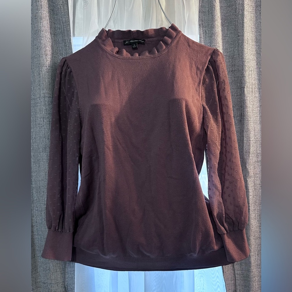 Adrianna Papell Plum Textured Blouse